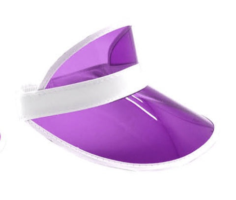 Perspex Visor White Rim - Purple